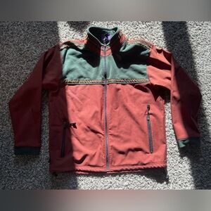 Copper River Fleece Men's Rust and Green Jacket Size XL